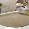 image:imageSAFAVIEH Natural Fiber Collection Area Rug  26 x 4 Natural amp Grey Seagrass Basketweave Pattern with Border NF114PNaturalOlive