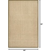 image:imageSAFAVIEH Natural Fiber Collection Area Rug  26 x 4 Natural amp Grey Seagrass Basketweave Pattern with Border NF114PNaturalOlive