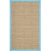 image:imageSAFAVIEH Natural Fiber Collection Area Rug  26 x 4 Natural amp Grey Seagrass Basketweave Pattern with Border NF114PNaturalTurquoise