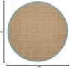 image:imageSAFAVIEH Natural Fiber Collection Area Rug  26 x 4 Natural amp Grey Seagrass Basketweave Pattern with Border NF114PNaturalTurquoise