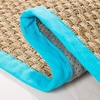image:imageSAFAVIEH Natural Fiber Collection Area Rug  26 x 4 Natural amp Grey Seagrass Basketweave Pattern with Border NF114PNaturalTurquoise