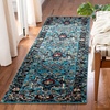 image:imageSAFAVIEH Vintage Hamadan Collection Runner Rug  23 x 12 Light Grey amp Dark Grey Traditional Persian Design NonShedding amp Easy to Clean Ideal for Hallway Foyer Entryway Bedroom VTH211FLight BlueBlack