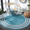 image:imageSAFAVIEH Washable Rug Outdoor Cabana Collection  51 x 76 Turquoise amp Ivory NonShedding amp Easy to Clean Ideal for Patio Backyard Mudroom CBN634KTurquoiseIvory