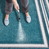 image:imageSAFAVIEH Washable Rug Outdoor Cabana Collection  51 x 76 Turquoise amp Ivory NonShedding amp Easy to Clean Ideal for Patio Backyard Mudroom CBN634KTurquoiseIvory