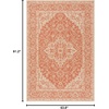 image:imageSAFAVIEH Washable Rug Outdoor Linden Collection  22 x 10 Runner Red amp Cream NonShedding amp Easy to Clean Ideal for Patio Backyard Mudroom LND137QRustCreme
