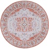image:imageSAFAVIEH Washable Rug Tucson Collection  5 x 7 Light Blue amp Blue Slip Resistant amp Easy to Clean Ideal for Living Room Bedroom Dining Space TSN118LRustIvory