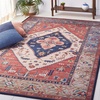 image:imageSAFAVIEH Washable Rug Tucson Collection  8 x 10 Rust amp Blue Slip Resistant amp Easy to Clean Ideal for Living Room Bedroom Dining Space TSN153PRustBlue