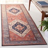 image:imageSAFAVIEH Washable Rug Tucson Collection  8 x 10 Rust amp Blue Slip Resistant amp Easy to Clean Ideal for Living Room Bedroom Dining Space TSN153PRustBlue