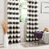 image:imageSafavieh Home Collection Rafina Grey and White Stripe Opaque 52 x 96 Grommet Window PanelGrey