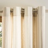 image:imageSafavieh Home Collection Vari Natural and White Stripe Semi Sheer 52 x 96 Grommet Window PanelNatural