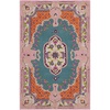 image:imageSAFAVIEH Area Rug 8x10  Bellagio Collection  Large  Blue amp Pink Handmade Wool Medallion Design Ideal for Living Room Bedroom Office Dining Space BLG535MBluePink