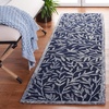 image:imageSAFAVIEH Area Rug 8x10  Jardin Collection  Large  Navy amp Ivory Handmade Wool Ideal for Living Room Bedroom Office Dining Space JAR753NNavyIvory