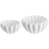 image:imageSAFAVIEH Home Collection  Leni Set of 2 Ruffle Decorative Bowls White Resin Accent Bowls Sculptural Tabletop Decor Modern Dining amp Display RDC4056ASET2White