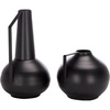 image:imageSAFAVIEH Home Collection  Reign Marble Vase Set of 2 Black amp Rust Decorative Stone Sculptures for Flowers and Candles RDC4024ASET2Black