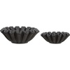 image:imageSAFAVIEH Home Collection  Soho Ruffle Bowl Set of 2 Charcoal Resin with Marble Finish Decorative Accent RDC4052BSET2Charcoal