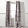 image:imageSAFAVIEH Home Collection Brynleigh Grey 52 x 96inch Single Panel Window Treatment Grommet Top Curtain