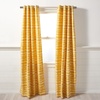image:imageSAFAVIEH Home Collection Brynleigh Yellow 52 x 96inch Single Panel Window Treatment Grommet Top Curtain