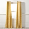 image:imageSAFAVIEH Home Collection Cecille Yellow 52 x 96inch Single Panel Window Treatment Grommet Top Curtain