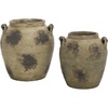 image:imageSAFAVIEH Home Collection Rhodes Terracotta Urn Vase Set of 2  Weathered Grey Finish Rustic Decorative Accent for Entryways Shelves or MantelsWeathered Grey