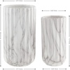 image:imageSAFAVIEH Home Collection Silene White Marble Ceramic Decorative Vase Set of 2
