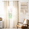 image:imageSAFAVIEH Home Curtain Delancey Beige and White SemiSheer 52 x 96 Grommet Window Drape PanelAssorted