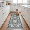 image:imageSAFAVIEH Washable Rug Tucson Collection  5 x 7 Light Blue amp Blue Slip Resistant amp Easy to Clean Ideal for Living Room Bedroom Dining Space TSN118LGreenLight Green