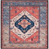 image:imageSAFAVIEH Washable Rug Tucson Collection  8 x 10 Rust amp Blue Slip Resistant amp Easy to Clean Ideal for Living Room Bedroom Dining Space TSN153PRustBlue