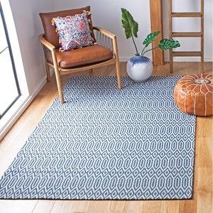 image:imageMartha Stewart x SAFAVIEH Area Rug Collection  4 x 6 Blue amp Grey Flat Weave Cotton Ideal for Living Room Foyer Bedroom Accent Space MSR405M