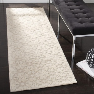 image:imageMartha Stewart x SAFAVIEH Area Rug Collection  4 x 6 Ivory amp Grey Handmade Wool Ideal for Living Room Foyer Bedroom Accent Space MSR3503FIvory