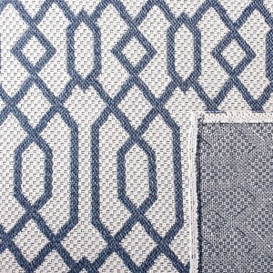 image:imageMartha Stewart x SAFAVIEH Area Rug Collection  4 x 6 Silver amp Grey Cotton Ideal for Living Room Foyer Bedroom Accent Space MSR421GBlueGrey