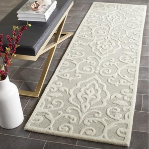 image:imageMartha Stewart x SAFAVIEH Area Rug Collection  7 Square Whetstone Grey Handmade Wool Marais Scroll Design Ideal for Living Room Bedroom Office Dining Space MSR4324AWhetstone Grey