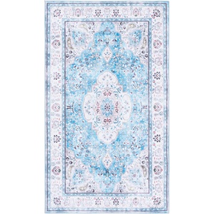 image:imageMartha Stewart x SAFAVIEH Machine Washable Area Rug Collection  5 x 7 Turquoise amp Beige Slip Resistant amp Easy Cleaning Ideal for Ideal for Living Room Bedroom Dining Space MSRW136KTurquoiseBeige