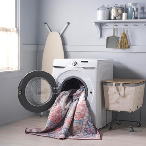 image:imageMartha Stewart x SAFAVIEH Machine Washable Area Rug Collection  5 x 8 Grey amp Turquoise Slip Resistant amp Easy Cleaning Ideal for Ideal for Living Room Bedroom Dining Space MSRW113BRustBlue