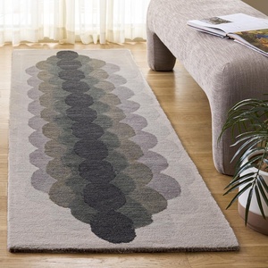 image:imageSAFAVIEH 5x8 Area Rug  Metro Collection  Orange amp Rust Handmade Wool Ideal for Living Room Bedroom Dining Space MET301PGrey