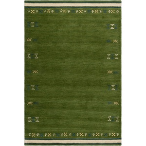 image:imageSAFAVIEH 6x9 Area Rug  Himalaya Collection  Blue amp Rust Handmade Wool Ideal for Living Room Bedroom Dining Space HIM597MGreen