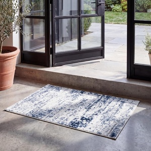 image:imageSAFAVIEH Amelia Collection Area Rug  8 Round Ivory amp Steel Blue NonShedding amp Easy to Clean Ideal for Living Room Bedroom Dining Space ALA700DIvoryNavy