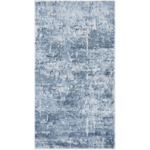 image:imageSAFAVIEH Amelia Collection Area Rug  8 Round Ivory amp Steel Blue NonShedding amp Easy to Clean Ideal for Living Room Bedroom Dining Space ALA700DIvorySteel Blue