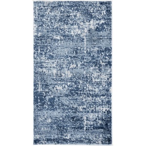 image:imageSAFAVIEH Amelia Collection Area Rug  8 Round Ivory amp Steel Blue NonShedding amp Easy to Clean Ideal for Living Room Bedroom Dining Space ALA700DIvoryDark Blue