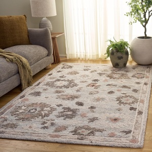 image:imageSAFAVIEH Area Rug 5x8  Kenya Collection  Grey amp Ivory Handmade Wool Ideal for Living Room Bedroom Dining Space KNY577FLight Blue  Ivory