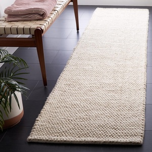 image:imageSAFAVIEH Area Rug 5x8  Natura Collection  Beige amp Ivory Handmade Wool Blend Textured Design Ideal for Living Room Bedroom Dining Space NAT425BBeigeIvory