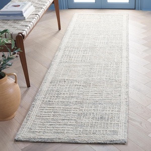 image:imageSAFAVIEH Area Rug 8x10  Abstract Collection  Large  Brown amp Ivory Handmade Wool Ideal for Living Room Bedroom Office Dining Space ABT275TDark GreyIvory