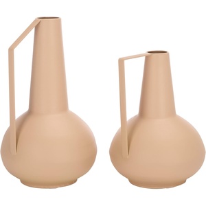 image:imageSAFAVIEH Home Collection  Reign Marble Vase Set of 2 Black amp Rust Decorative Stone Sculptures for Flowers and Candles RDC4024ASET2Beige