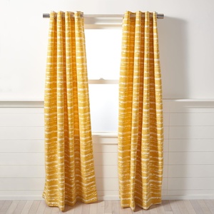 image:imageSAFAVIEH Home Collection Brynleigh Yellow 52 x 96inch Single Panel Window Treatment Grommet Top Curtain