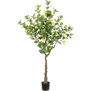 image:imageSAFAVIEH Home Collection Faux Artificial 60inch Decorative Potted Lemon Tree