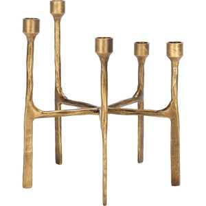 image:imageSAFAVIEH Home Collection Quyn Brass Tapered Candleholder Centerpiece