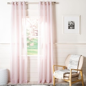image:imageSAFAVIEH Home Curtain Lemma Lavender SemiSheer 52 x 84 Grommet Window Drape PanelLavander