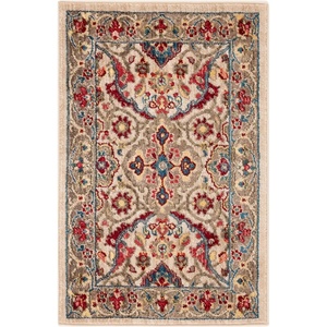image:imageSAFAVIEH Kashan Collection Runner Rug  26 x 22 Ivory amp Taupe NonShedding amp Easy to Clean Ideal for Hallway Foyer Entryway KSN307AIvoryTaupe