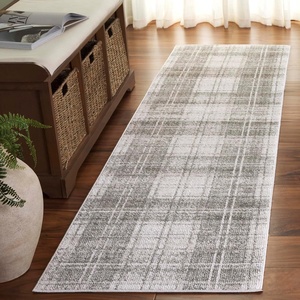 image:imageSAFAVIEH Oxford Plaid Collection Area Rug  67 x 9 Green amp Ivory NonShedding amp Easy to Clean Ideal for Living Room Bedroom Dining Space OXP500YGreenIvory