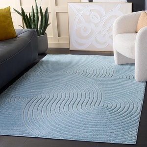 image:imageSAFAVIEH Selena Collection Area Rug  53 Square Beige NonShedding amp Easy to Clean Ideal for Living Room Bedroom Dining Space SLE680BBlue