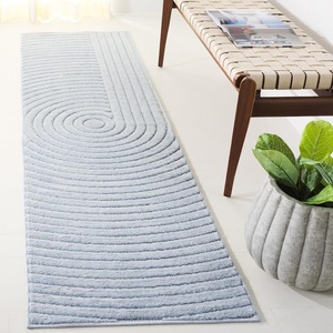image:imageSAFAVIEH Selena Collection Area Rug  8 Round Beige NonShedding amp Easy to Clean Ideal for Living Room Bedroom Dining Space SLE674BBlue
